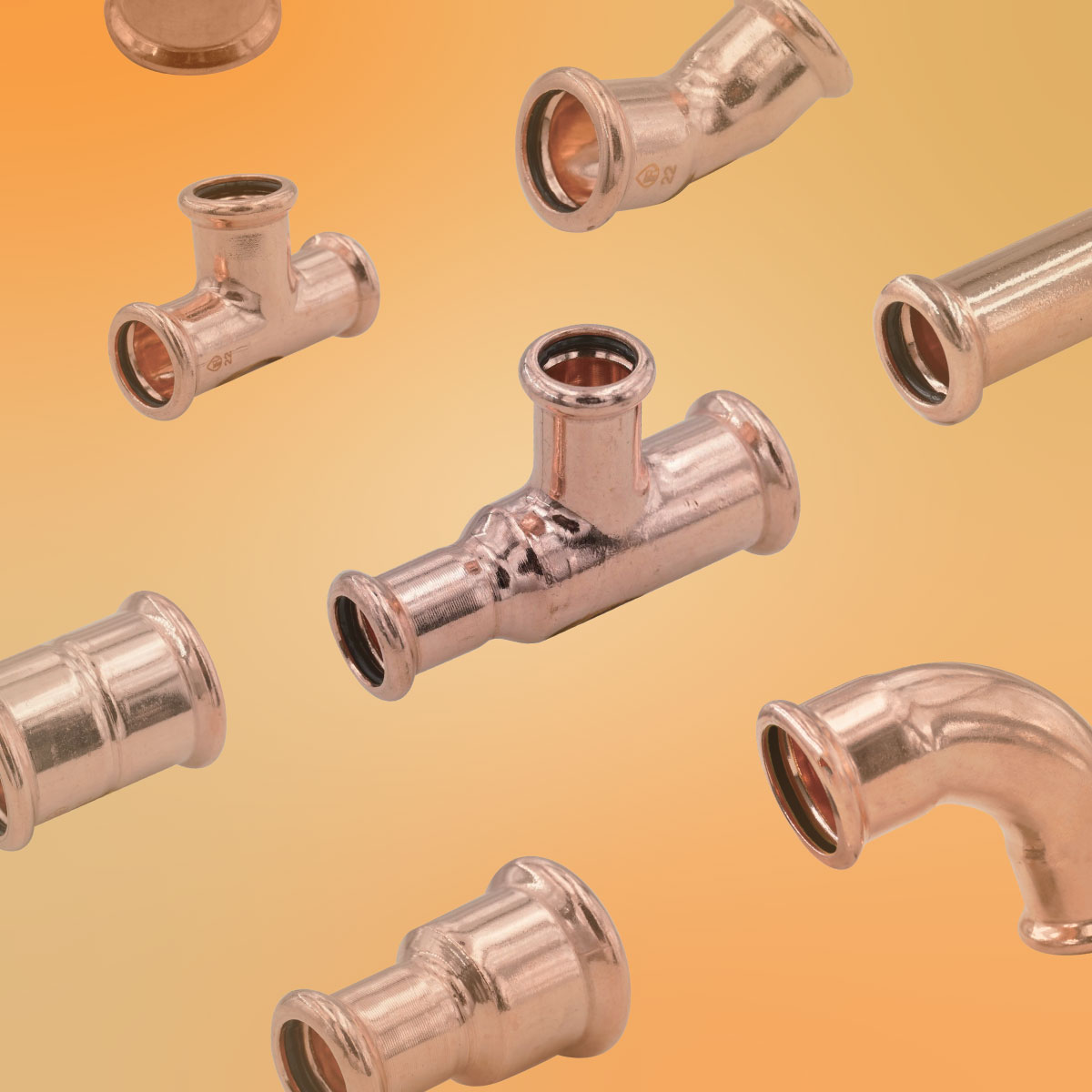 Copper Press Fitting For Gas